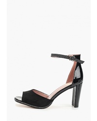 Черные замшевые босоножки на каблуке от Diora.rim