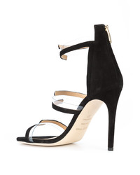 Черные замшевые босоножки на каблуке от Sergio Rossi