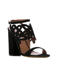 Черные замшевые босоножки на каблуке от Tabitha Simmons