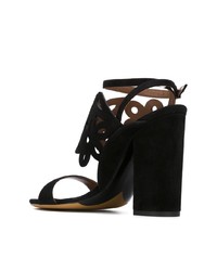 Черные замшевые босоножки на каблуке от Tabitha Simmons