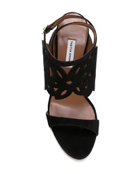 Черные замшевые босоножки на каблуке от Tabitha Simmons