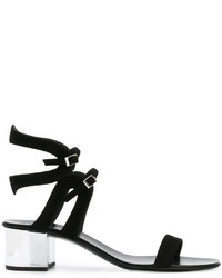 Черные замшевые босоножки на каблуке от Giuseppe Zanotti Design