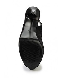 Черные замшевые босоножки на каблуке от Grand Style