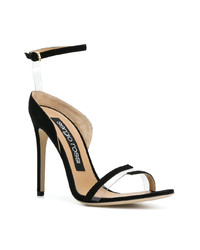 Черные замшевые босоножки на каблуке от Sergio Rossi