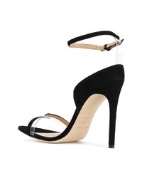 Черные замшевые босоножки на каблуке от Sergio Rossi