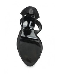 Черные замшевые босоножки на каблуке от Malien