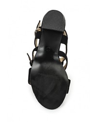 Черные замшевые босоножки на каблуке от Max Shoes