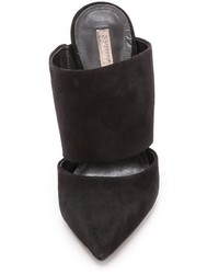 Черные замшевые босоножки на каблуке от Schutz