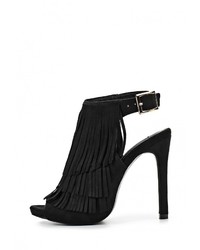 Черные замшевые босоножки на каблуке от Sergio Todzi