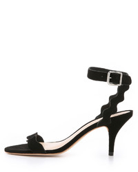 Черные замшевые босоножки на каблуке от Loeffler Randall