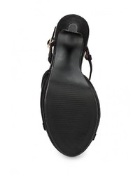 Черные замшевые босоножки на каблуке от Tulipano