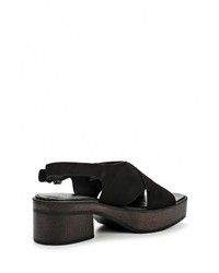 Черные замшевые босоножки на каблуке от Vagabond