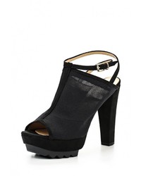 Черные замшевые босоножки на каблуке от Versace 19.69