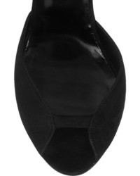 Черные замшевые босоножки на танкетке от Pierre Hardy