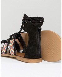 Женские черные замшевые босоножки от Park Lane