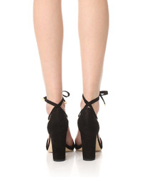 Женские черные замшевые босоножки от Diane von Furstenberg