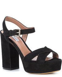 Женские черные замшевые босоножки от Tabitha Simmons