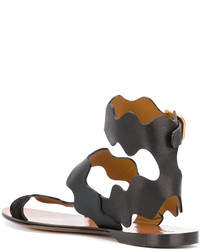 Женские черные замшевые босоножки от Chloé