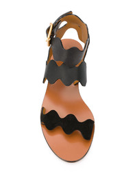 Женские черные замшевые босоножки от Chloé