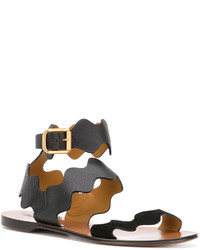 Женские черные замшевые босоножки от Chloé