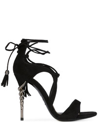 Женские черные замшевые босоножки от Le Silla