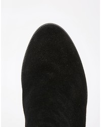 Черные замшевые ботильоны c бахромой от Asos