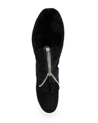 Черные замшевые ботильоны на танкетке от Casadei