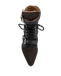 Черные замшевые ботильоны на шнуровке от Chloé