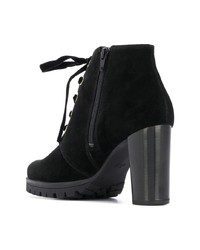 Черные замшевые ботильоны на шнуровке от Högl