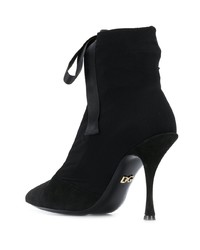 Черные замшевые ботильоны на шнуровке от Dolce & Gabbana
