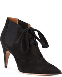Черные замшевые ботильоны на шнуровке от Derek Lam