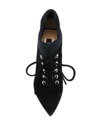 Черные замшевые ботильоны на шнуровке от Sergio Rossi