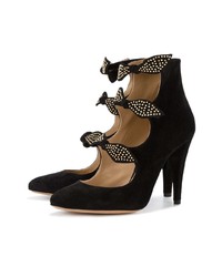 Черные замшевые ботильоны с вырезом от Chloé