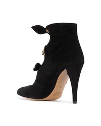 Черные замшевые ботильоны с вырезом от Chloé