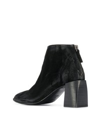 Черные замшевые ботильоны с вырезом от Marsèll