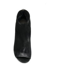 Черные замшевые ботильоны с вырезом от Marsèll