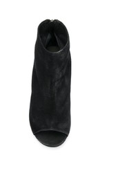 Черные замшевые ботильоны с вырезом от Marsèll