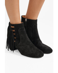 Черные замшевые ботильоны с вырезом от Laurence Dacade