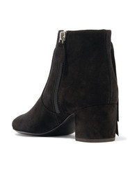 Черные замшевые ботильоны с вырезом от Laurence Dacade