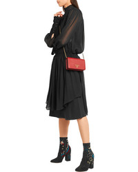 Черные замшевые ботильоны с принтом от Valentino