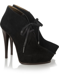 Черные замшевые ботильоны с принтом от Lanvin