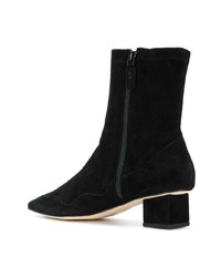 Черные замшевые ботильоны с украшением от Rue St