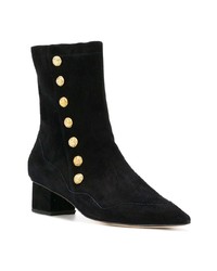 Черные замшевые ботильоны с украшением от Rue St