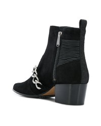 Черные замшевые ботильоны с украшением от Balmain