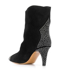 Черные замшевые ботильоны с украшением от Isabel Marant