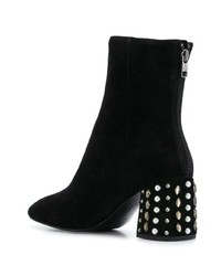 Черные замшевые ботильоны с украшением от Ash