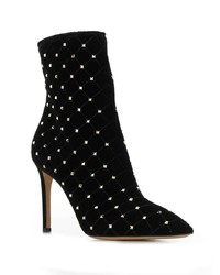 Черные замшевые ботильоны с украшением от Valentino