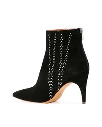 Черные замшевые ботильоны с украшением от Derek Lam