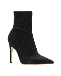 Черные замшевые ботильоны с украшением от Sergio Rossi