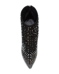 Черные замшевые ботильоны с украшением от Philipp Plein